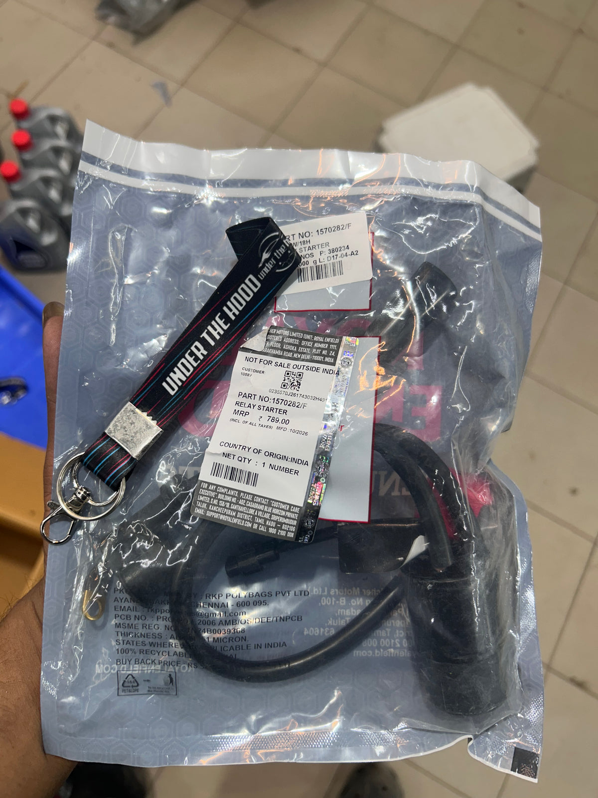 Royal Enfield J-Series 350 Starter Relay / Starter Solenoid – Classic 350 Reborn, Meteor 350, Hunter 350 & Bullet 350 – 1570282/F – Genuine OEM