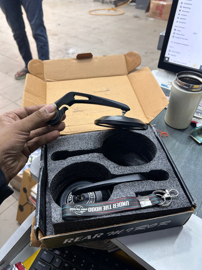 Premium GMA-Style Bar-End Touring Mirrors for Royal Enfield (Replica) – Under The Hood Edition