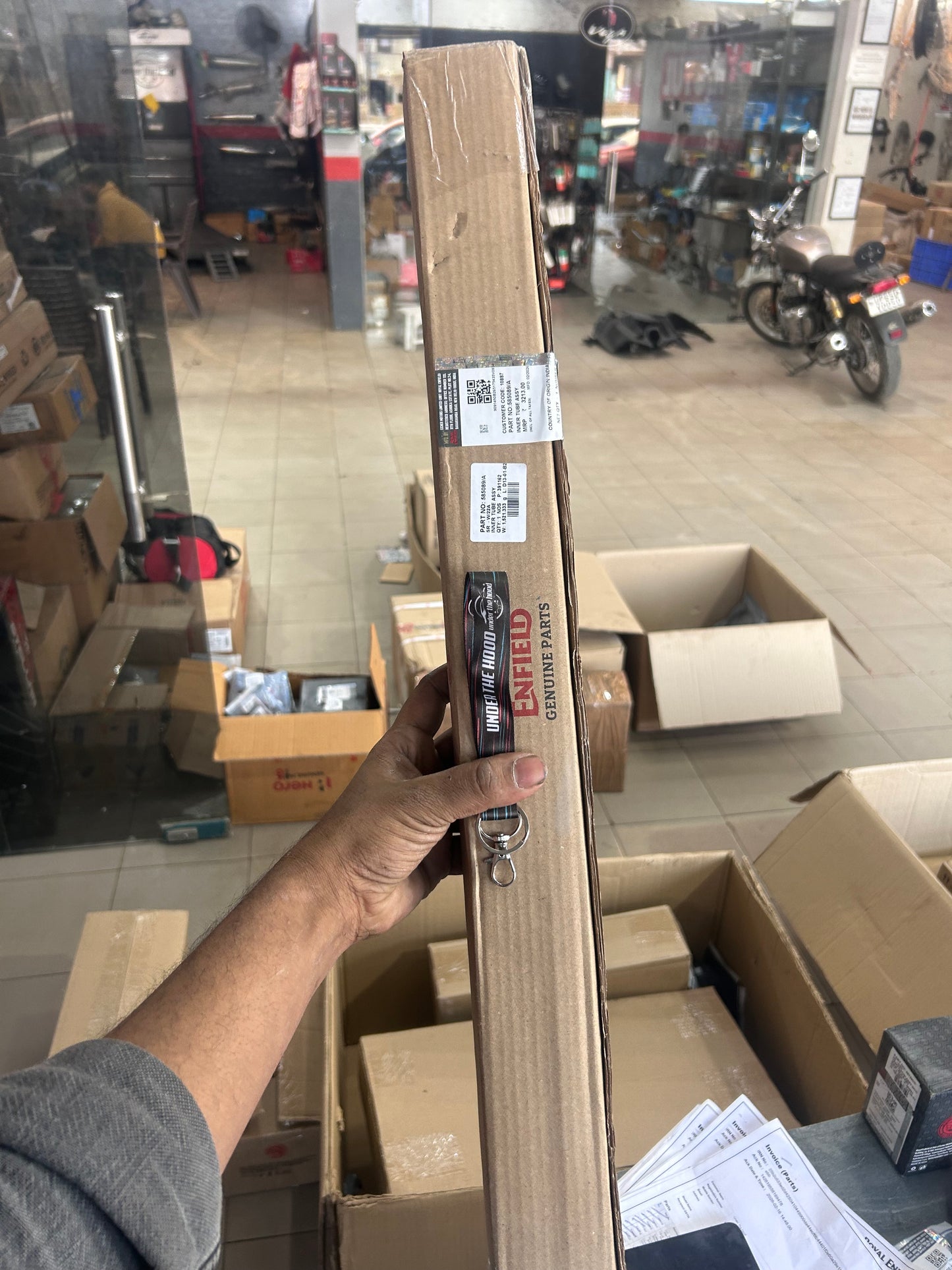 Royal Enfield 585089/A — Front Fork Inner Tube / Stanchion (Continental GT 535)