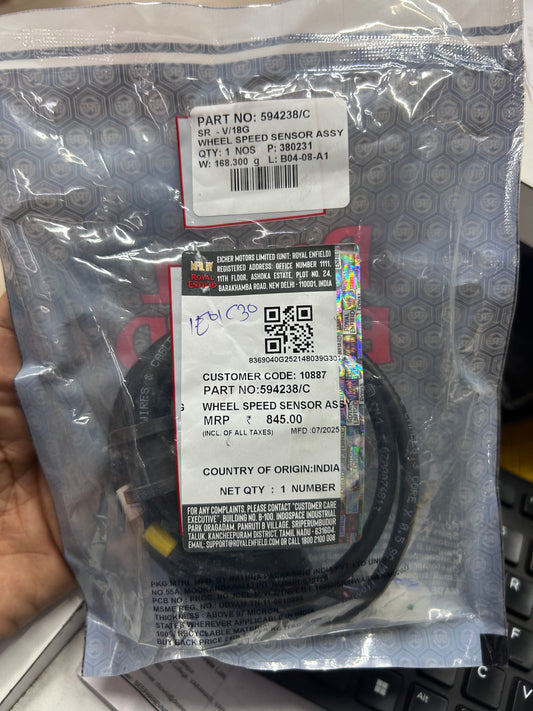 594238/C - Genuine Wheel Speed Sensor Assembly for Royal Enfield Interceptor 650, Continental GT 650, and Thunderbird 500