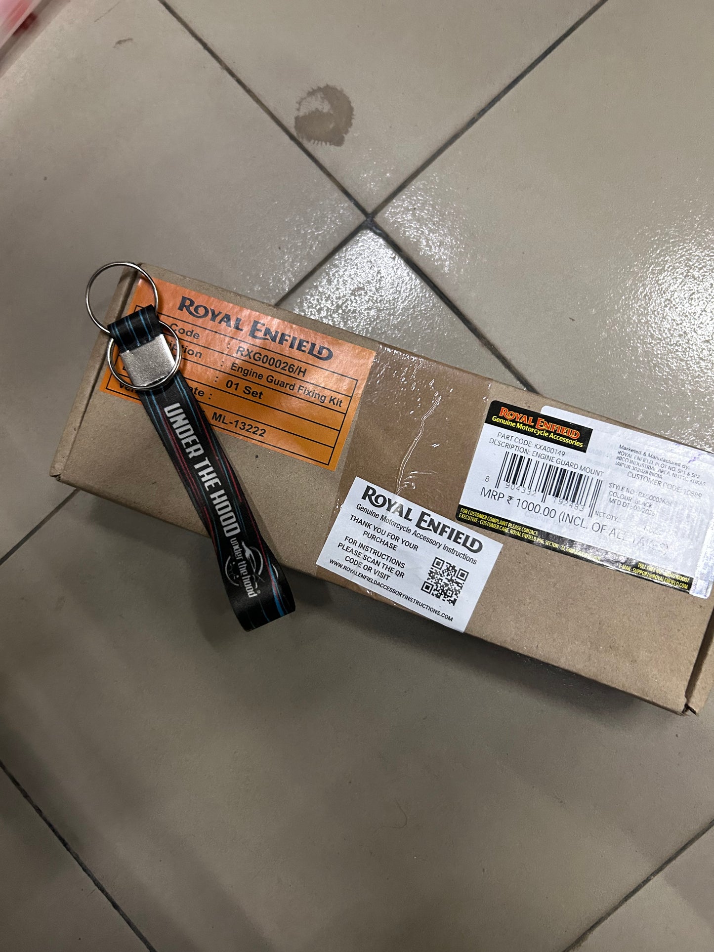 Royal Enfield Engine Guard Mount Kit KXA00149 — Genuine RE Breakaway Mount for Meteor / Classic / Bullet 350