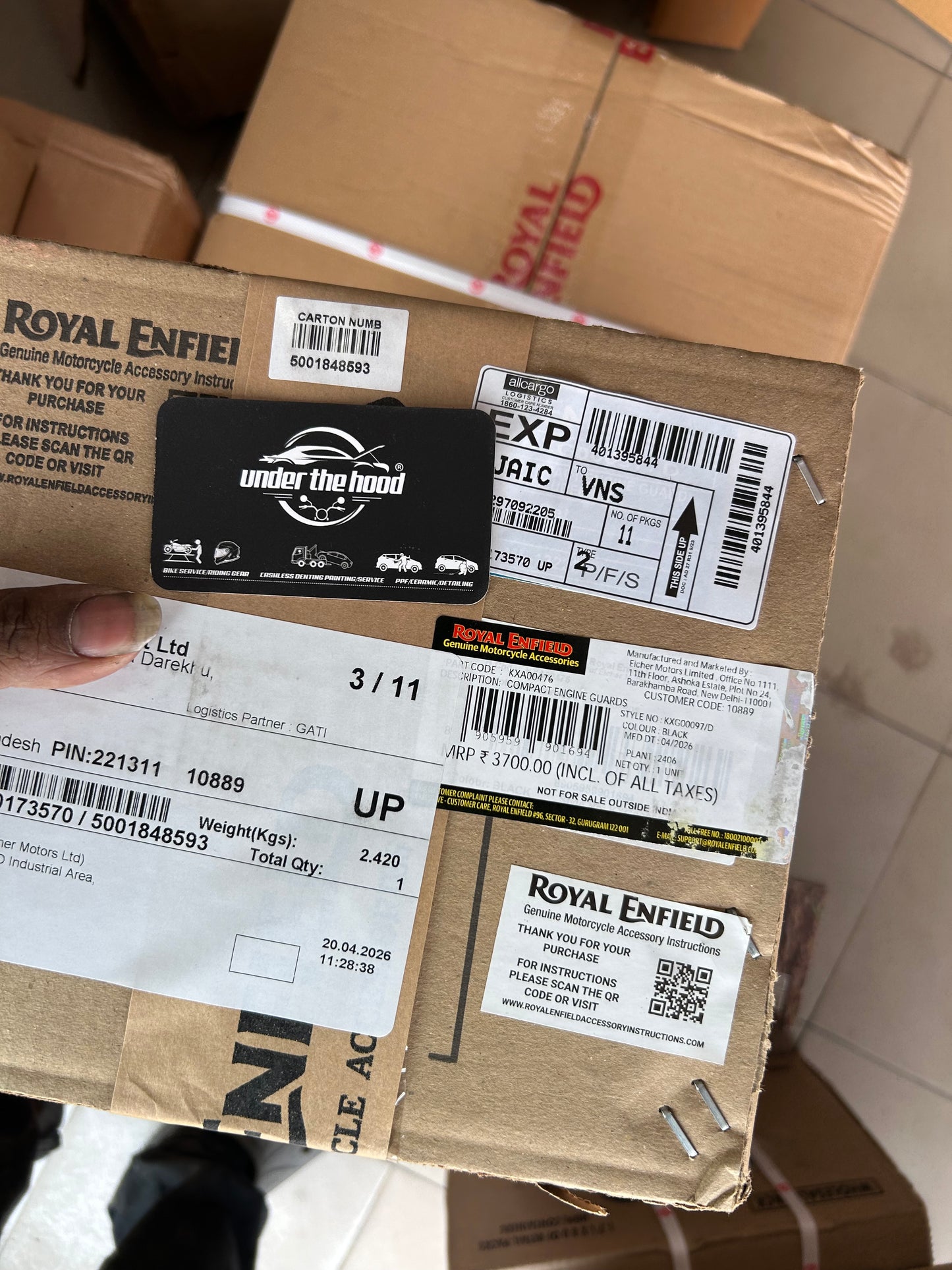 Royal Enfield Black Compact Engine Guards for Himalayan 450 & Guerrilla 450 – KXA00476