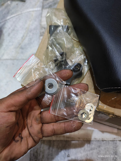 Royal Enfield 1990703 Black Low Ride Rider Seat — OEM Low Profile Seat for Classic UCE