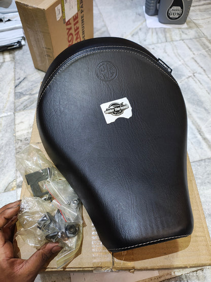 Royal Enfield 1990703 Black Low Ride Rider Seat — OEM Low Profile Seat for Classic UCE