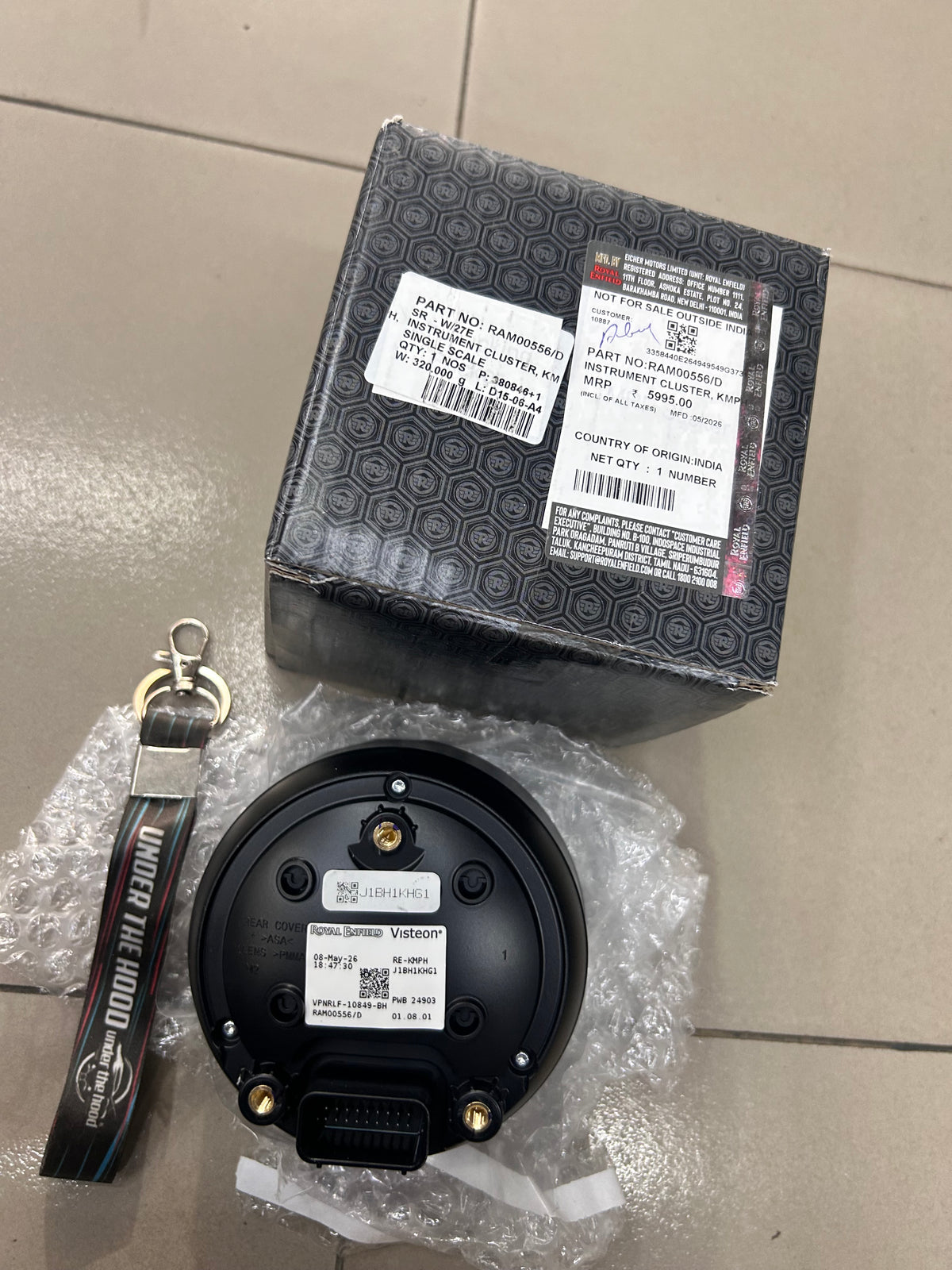 Royal Enfield RAM00556/C – OEM KMPH Instrument Cluster (Single Scale) for Hunter 350 / 350 Models
