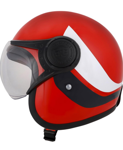 Royal Enfield ISI & DOT Certified Dual Wing 1901 Riding Helmet O F Gloss Red