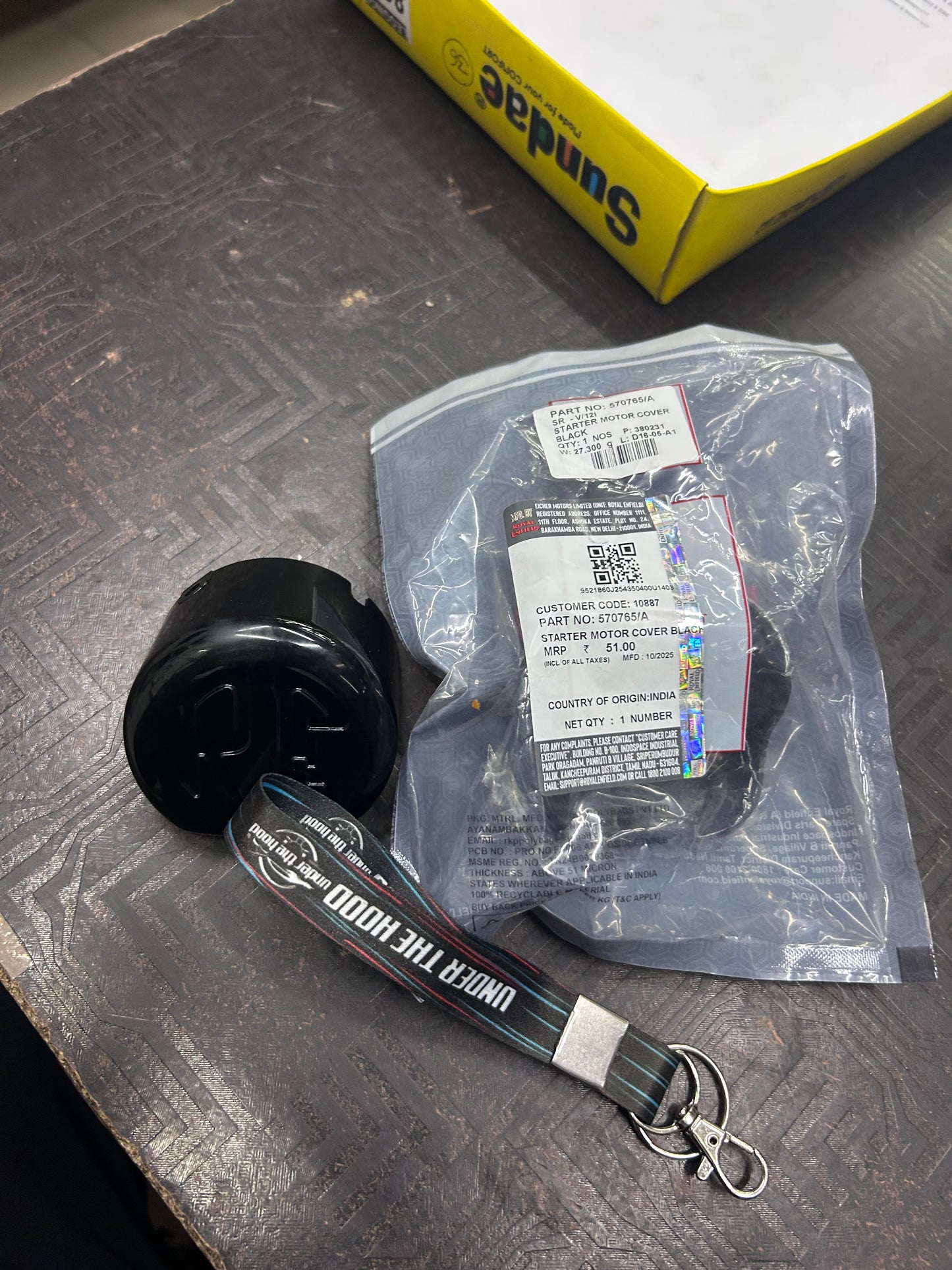 570765/A – Starter Motor Cover (Black) for Classic 350 (UCE) & Thunderbird 350/350X (UCE) – Genuine Royal Enfield