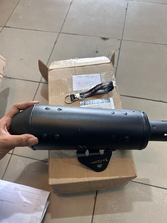 Royal Enfield Hunter 350 Stock Silencer Assembly HR Black – Genuine OEM Exhaust – RLX00794/F