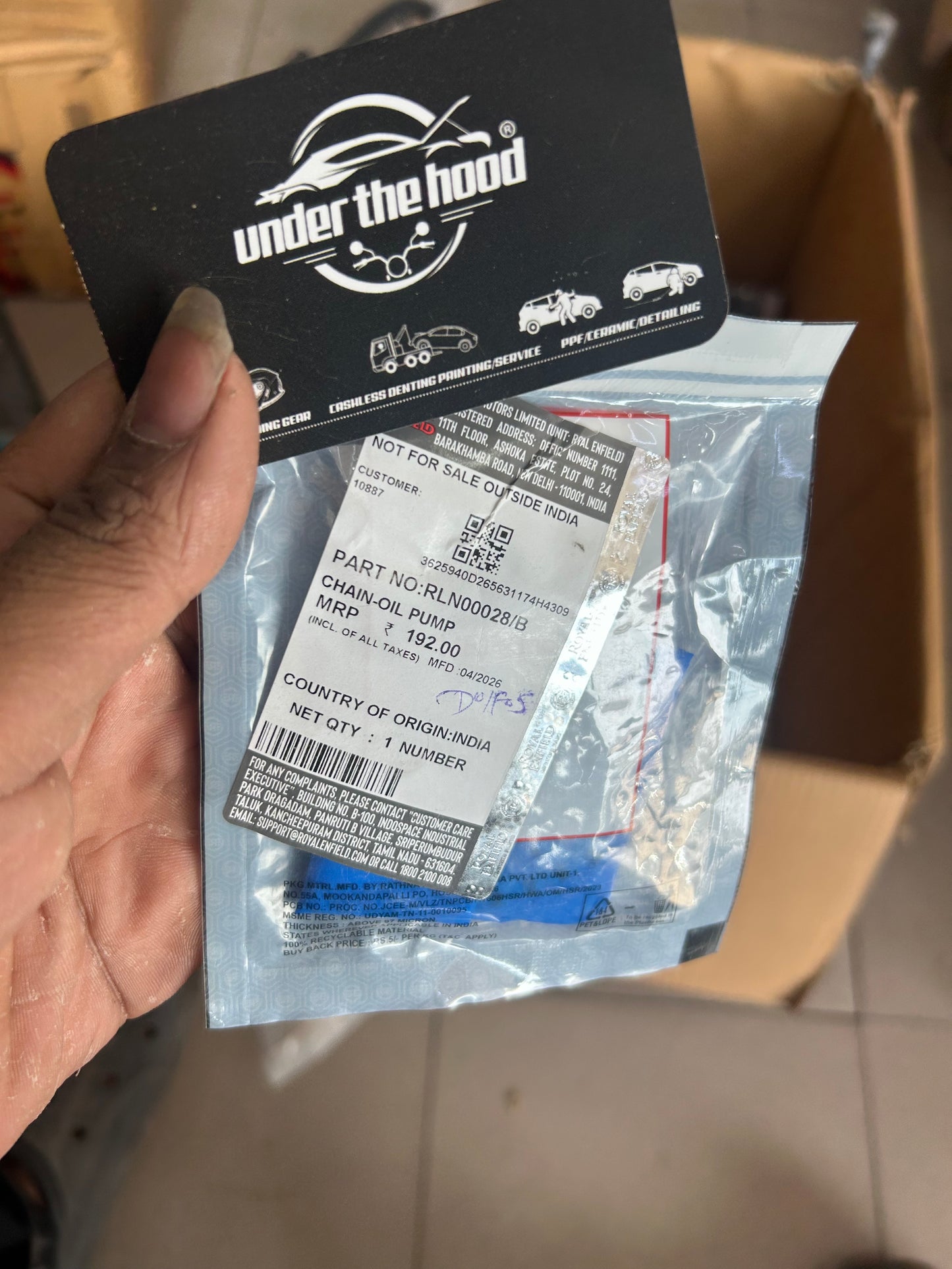 Royal Enfield Chain Oil Pump for Hunter 350, Meteor 350, Classic 350 Reborn, Bullet 350 & Goan Classic 350 – RLN00028/B