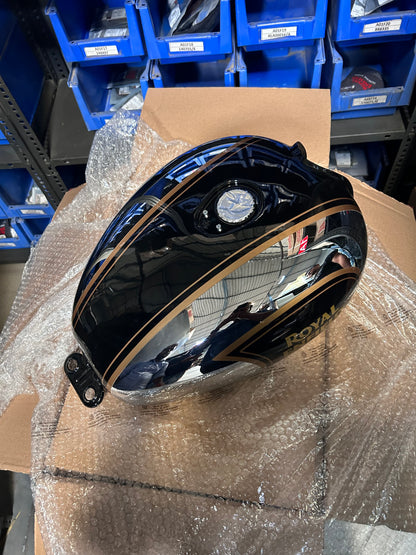 Royal Enfield Classic 350 EFI BS6 Chrome Black Genuine Fuel Tank with Sticker | RAK00424/A