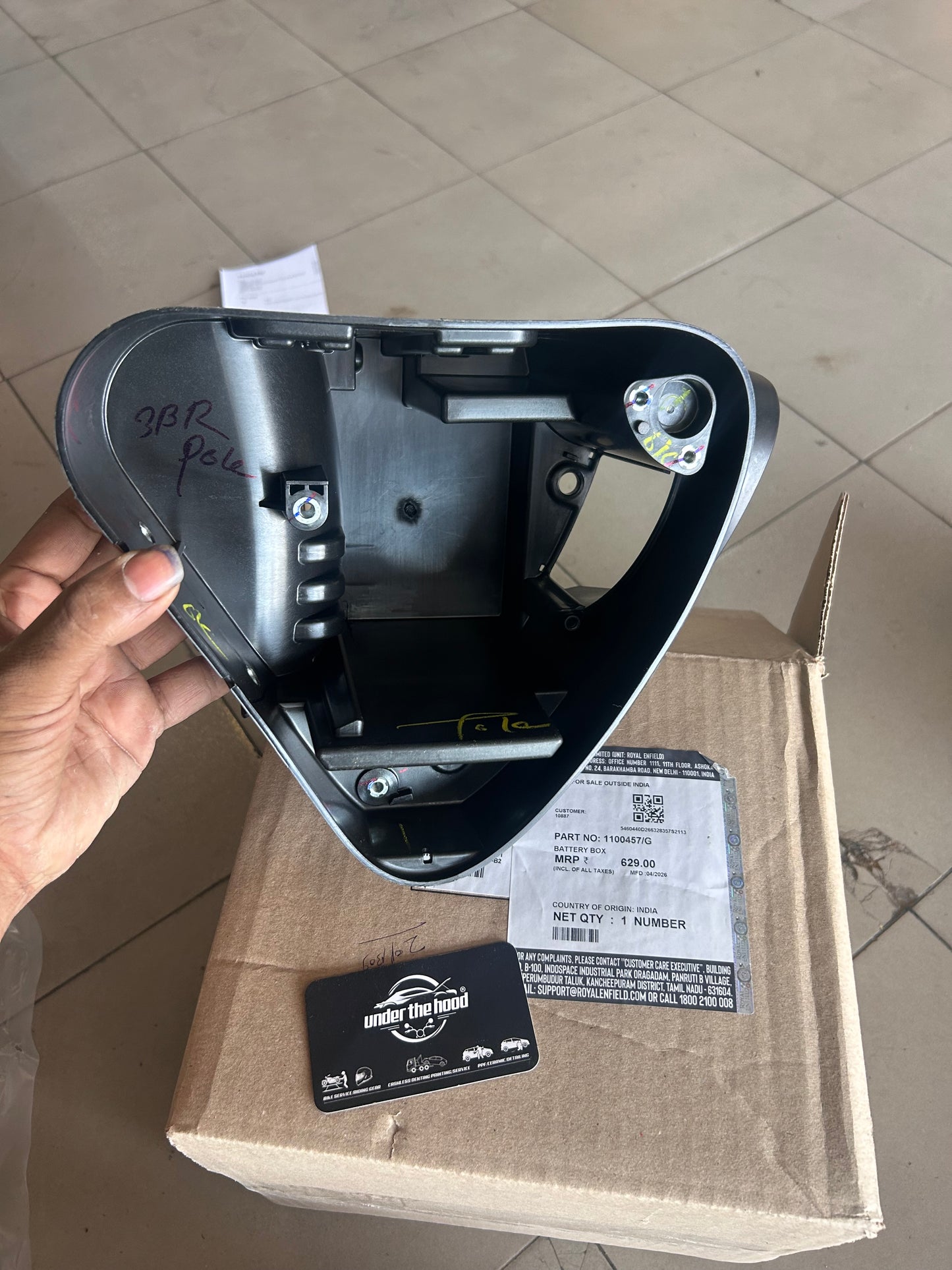Royal Enfield Battery Box (Battery Case) for Classic 350 Reborn & New Bullet 350 | 1100457/G | Genuine OEM