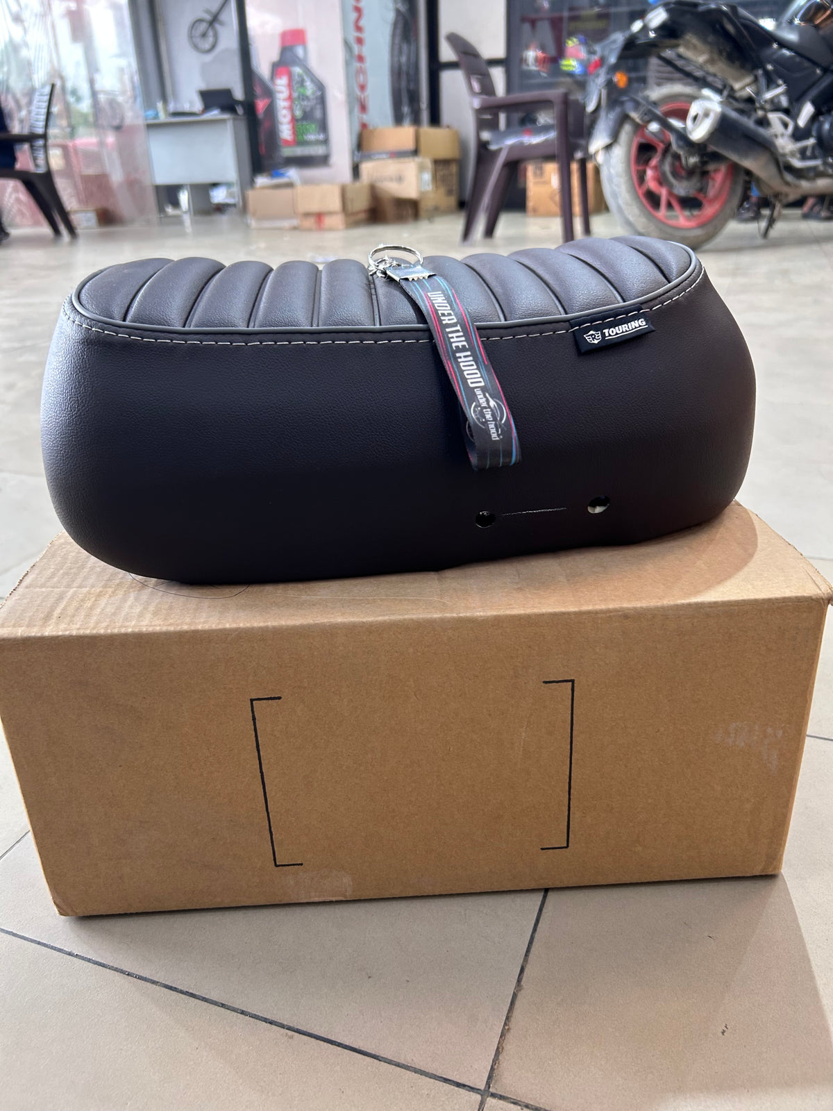 Royal Enfield Brown Touring Passenger Seat for Classic 350 Reborn – KXA00072