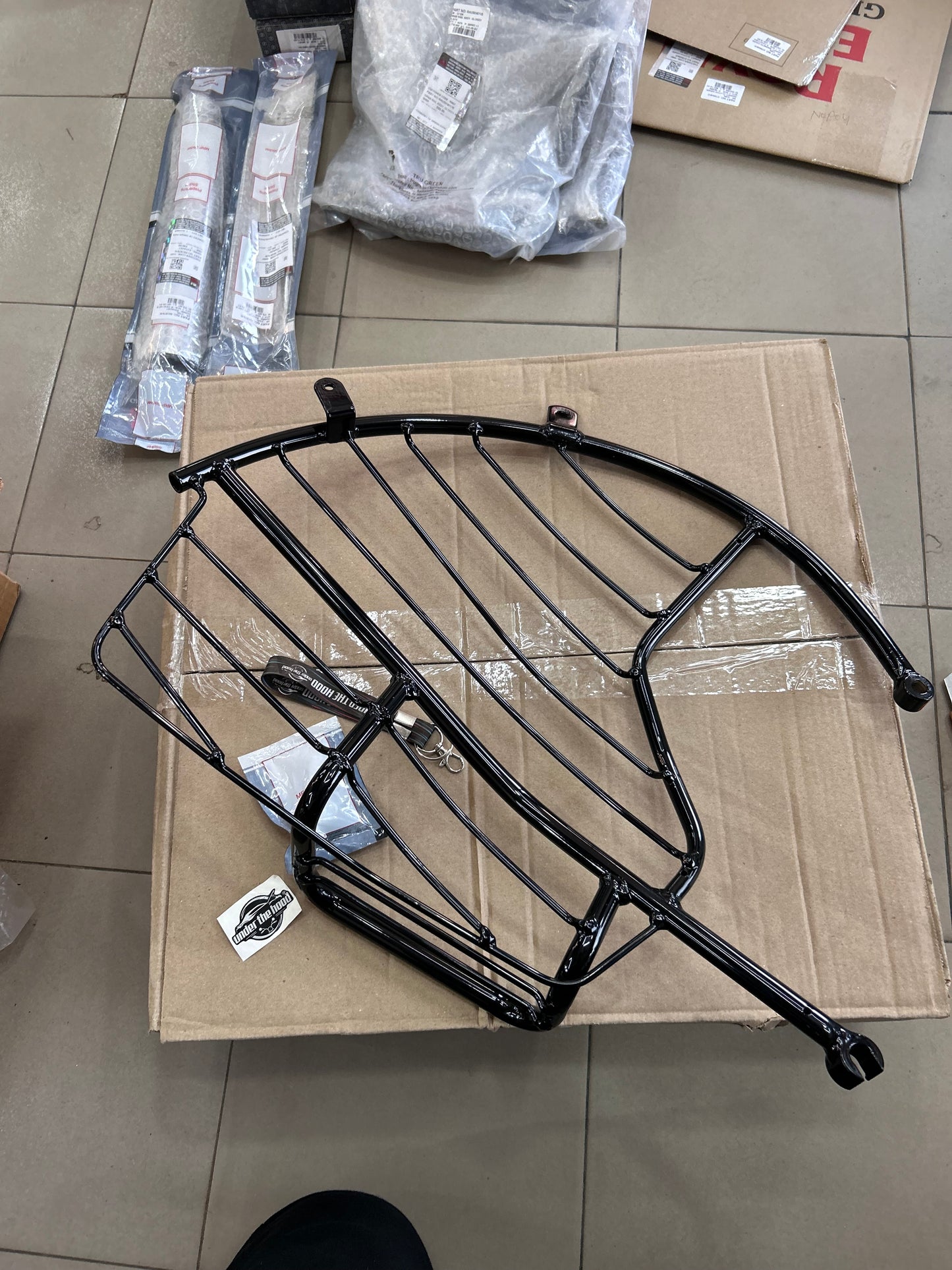 Royal Enfield 888526 – Saree Guard Kit Electra ES UCE (Left Side) for Bullet Electra Twinspark 350 UCE – Genuine OEM