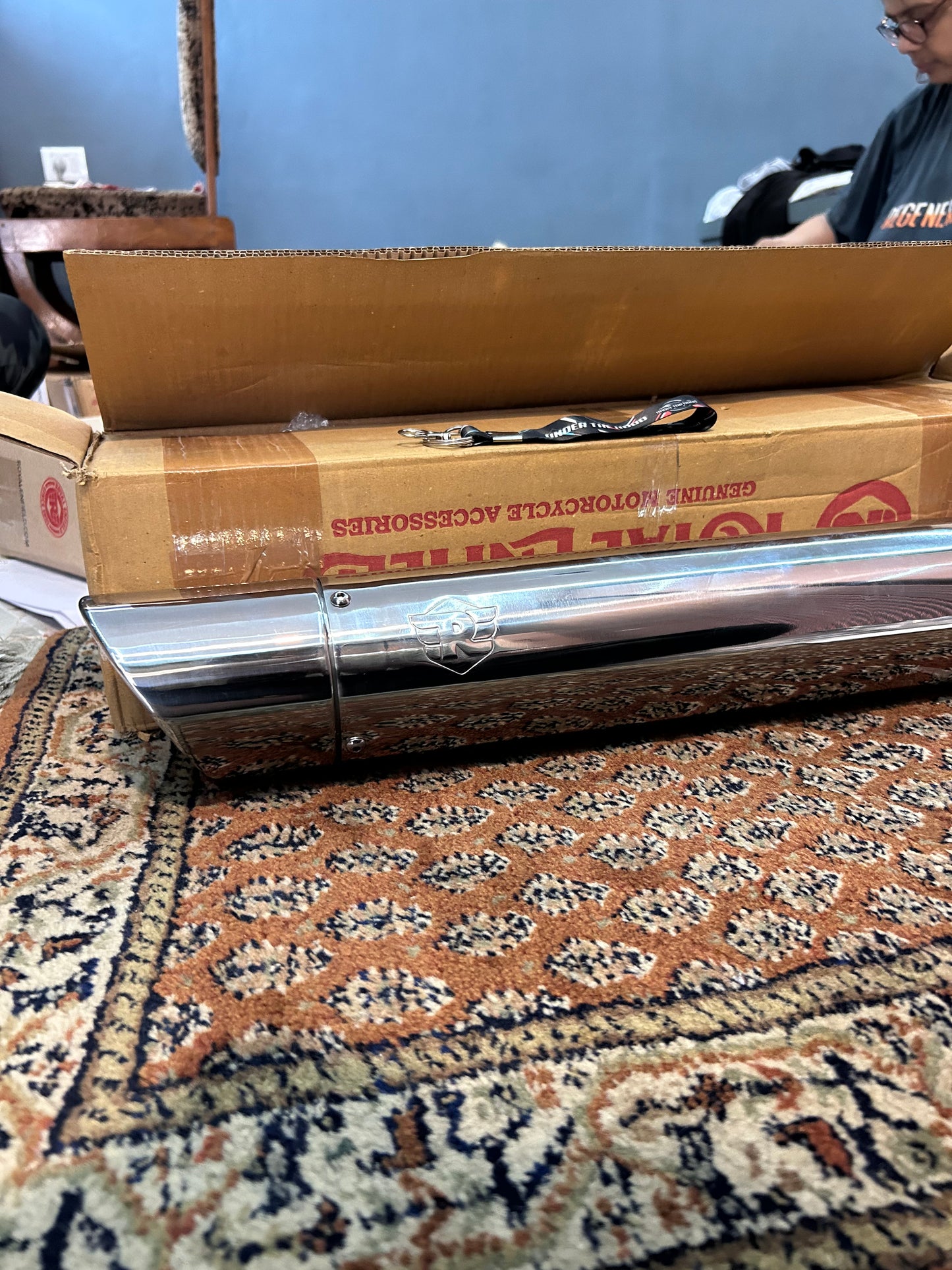 Royal Enfield 1990714 Silver Slashcut Silencer-IN — OEM Silencer for Classic UCE