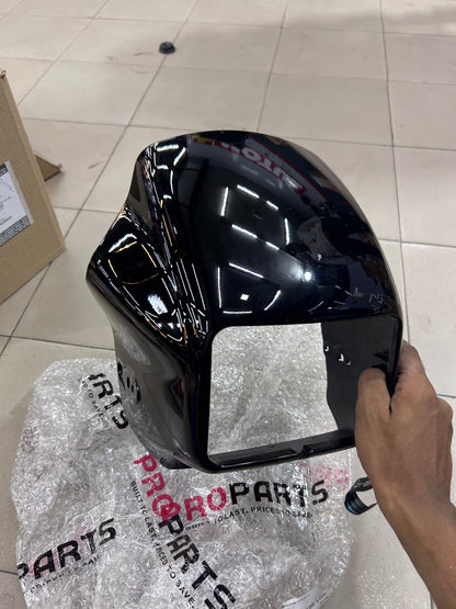 Hero ProParts Splendor Plus / Splendor Pro Front Visor Black | Headlight Cowl / Front Mask | 83401KCC900SPOR0S