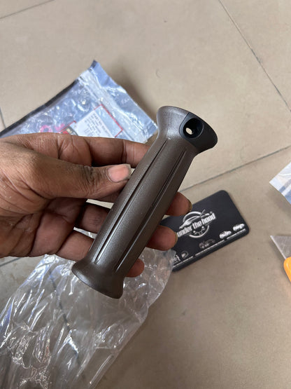 Royal Enfield Brown Grip Combo for Classic 650 Teal Models – Throttle Grip + LH Grip – RAL00778/A + RAL00779/A