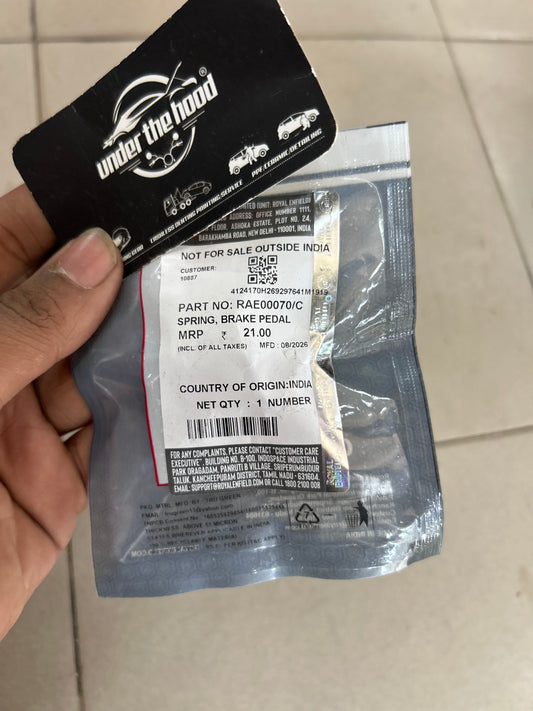 Royal Enfield RAE00070/C – Brake Pedal Spring for Super Meteor 650 | Genuine OEM