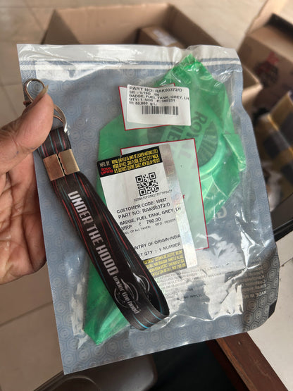 Fuel Tank Badge / Tank Emblem (Grey) LH for Royal Enfield Super Meteor 650 – RAK00372/D (Left Side)