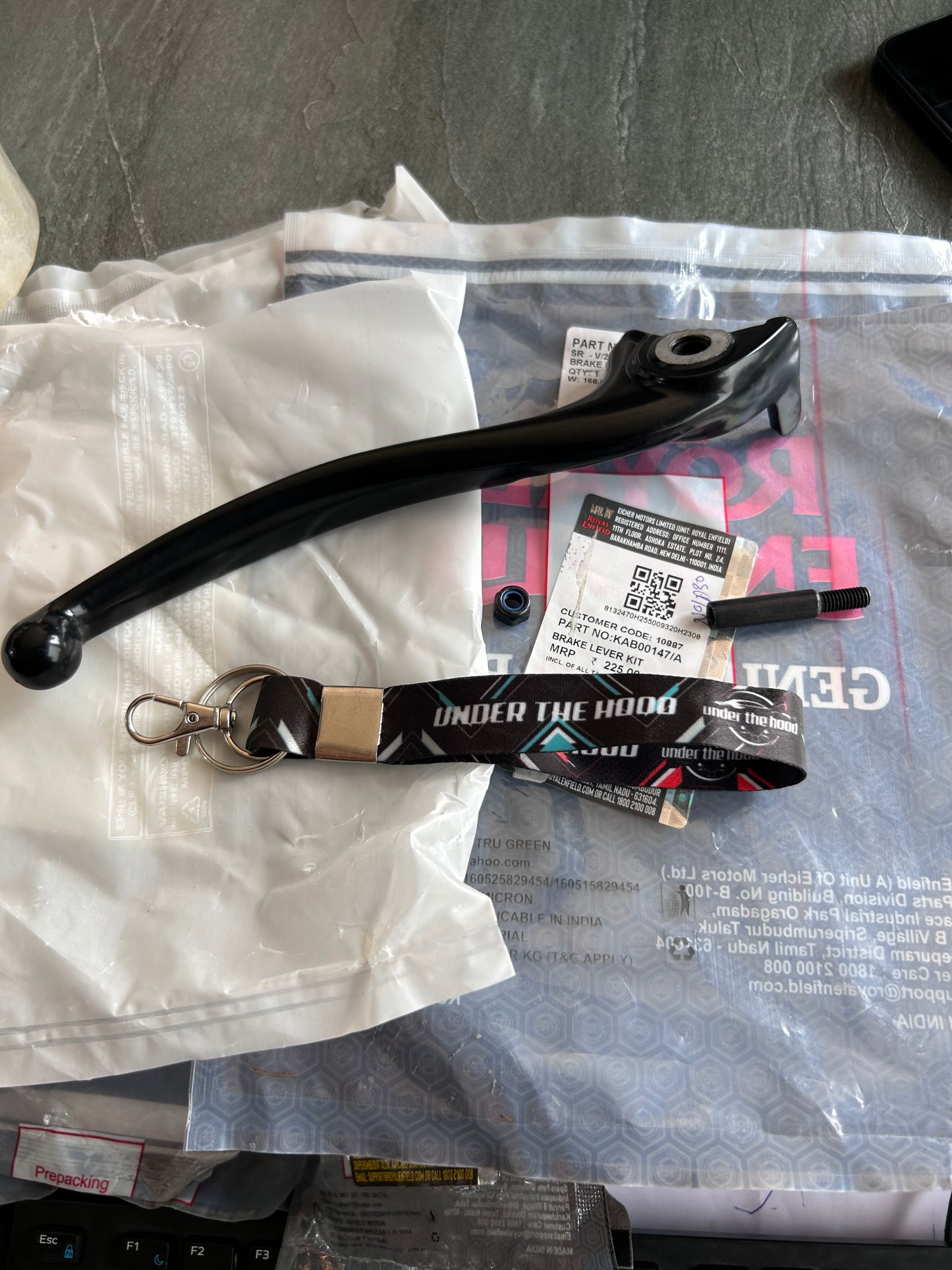 Royal Enfield KAB00147/A Front Brake Lever Kit Black – Hunter 350