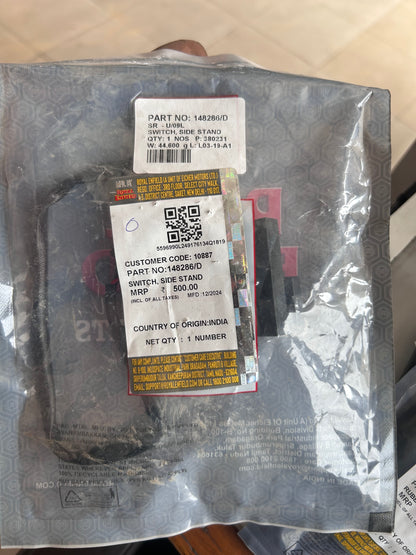 Royal Enfield 148286/D – Side Stand Switch (Kickstand Sensor) for Interceptor 650, Continental GT 650, Super Meteor 650, Bear 650