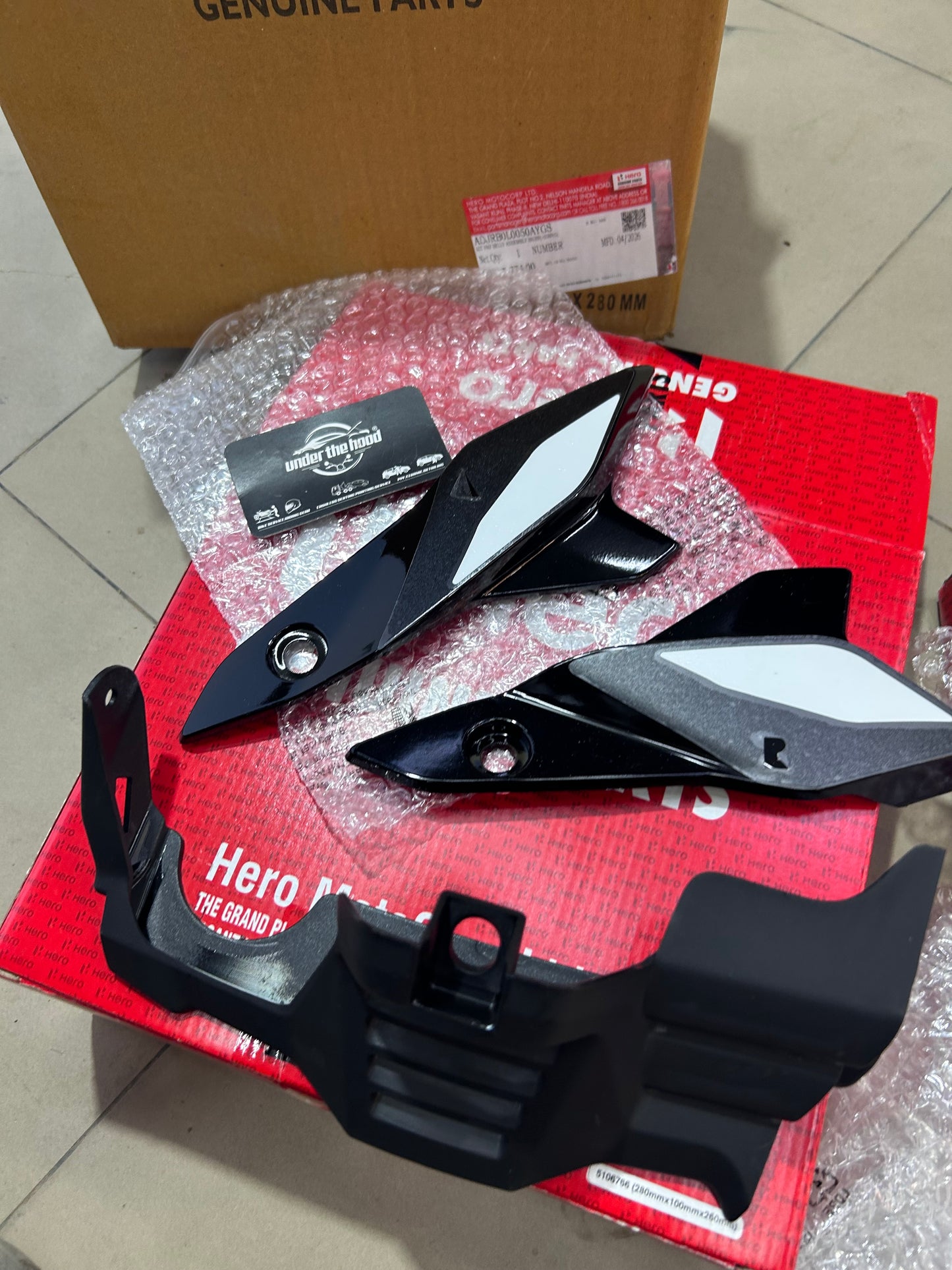 Hero Genuine Belly Pan Assembly Kit for Glamour X 125 - 5 Colour Options