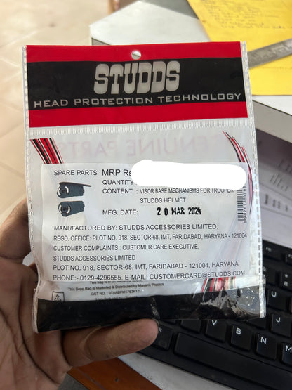 STUDDS VISOR BASE MECHANISM FOR TROOPER