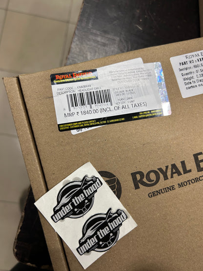 Royal Enfield KXA00444 Black Headlight Grill – Steel LED Headlight Guard for New Himalayan 450 & Guerrilla 450 (Genuine GMA Accessory)