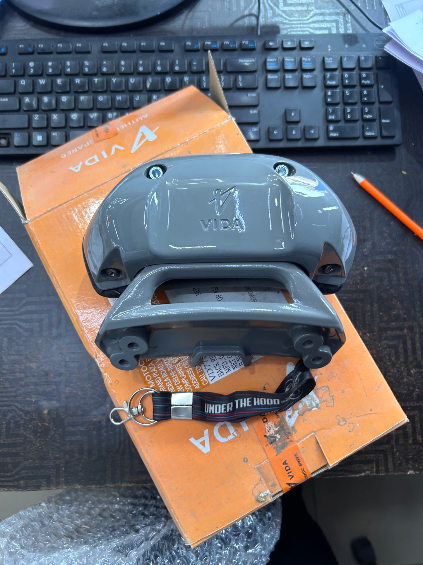 VIDA V2 Genuine Back Rest Sub Assembly Dark Industrial Grey – Pillion Backrest / Passenger Support – VD7750AACP000DS