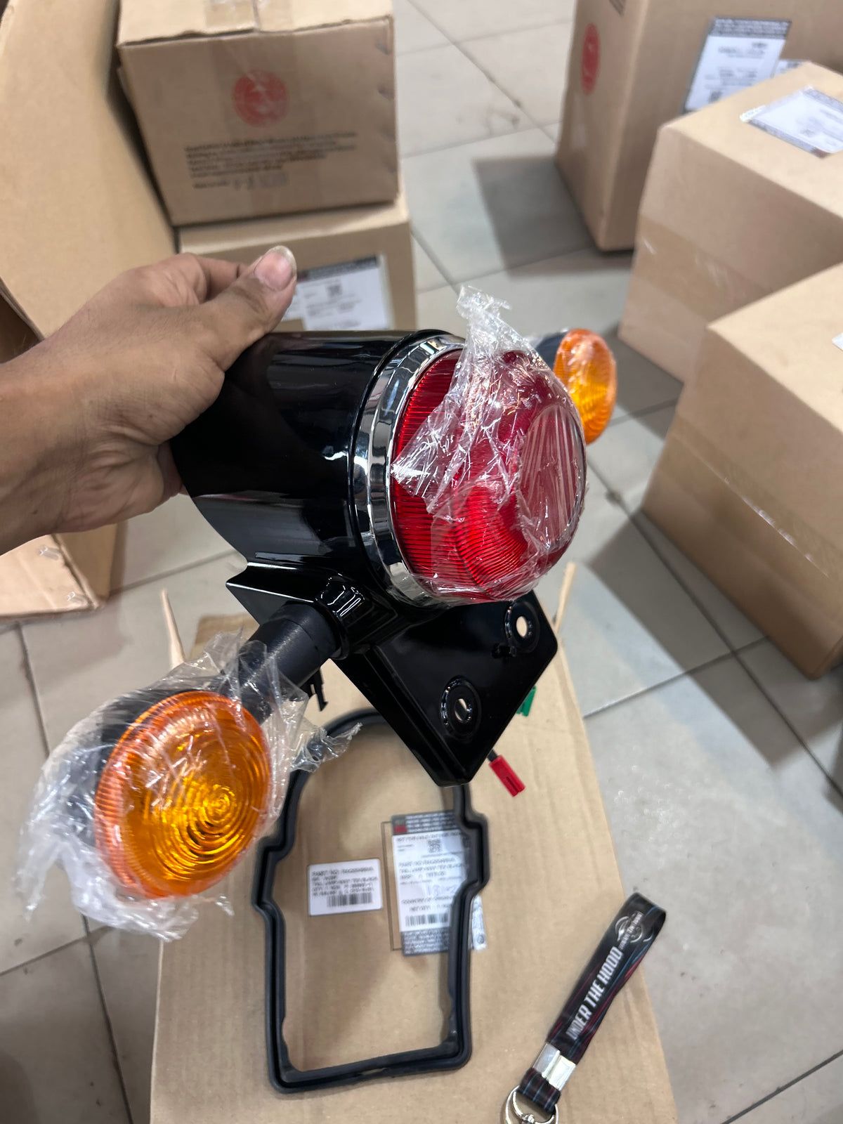 Genuine Tail Lamp Assembly (Textured Black) for Royal Enfield Classic 350 Reborn(UK Euro V) | RAQ00499/A
