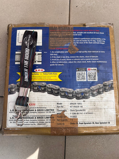 Rolon Chain & Sprocket Kit HNBOR 148 – TVS Apache RTR 180 (14T/46T, 428 O-Ring, 130L)