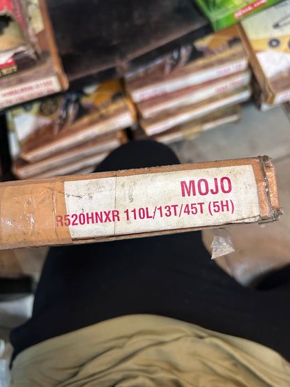 Rolon HNXR 243 Chain & Sprocket Kit for Mahindra Mojo (R520 Sealed Chain 110L / 13T-45T, 5-Hole)