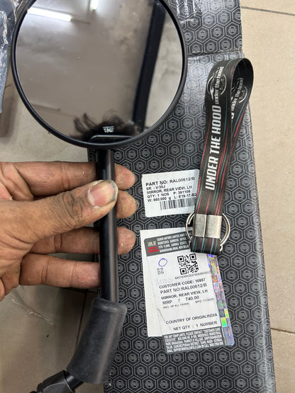 Royal Enfield RAL00612/B – Left Rear View Mirror (LH) for Interceptor Bear 650 Euro V – Genuine OEM Mirror