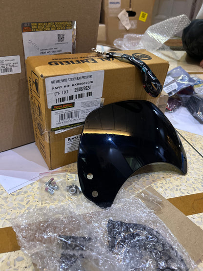 Royal Enfield Black Magic Flyscreen 1990468 — OEM Windshield for Interceptor & Continental GT 650