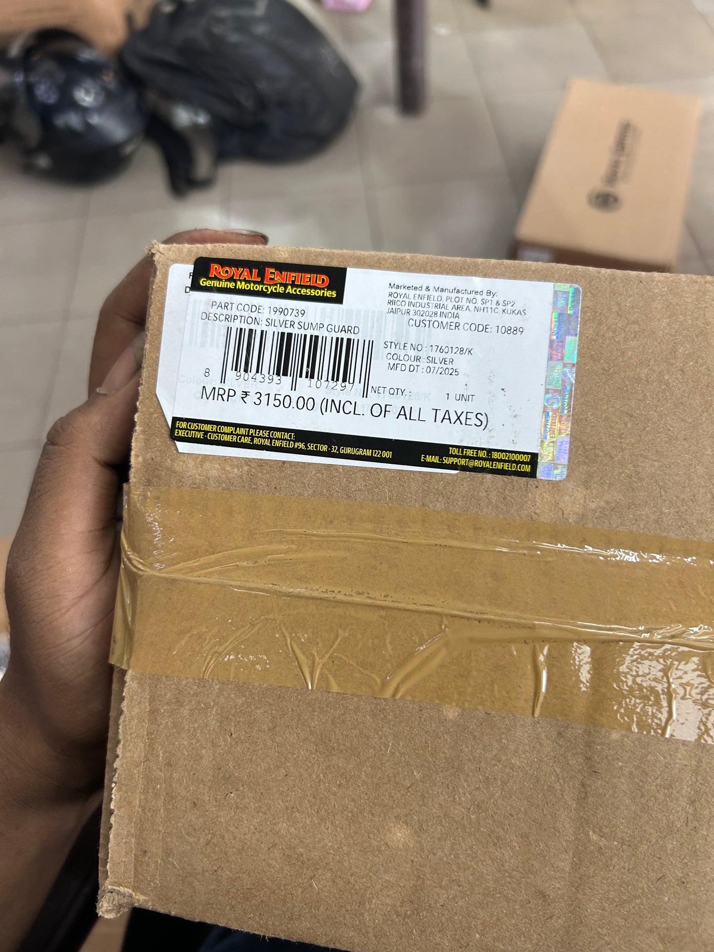  Royal Enfield 1990739 – Silver Sump Guard 