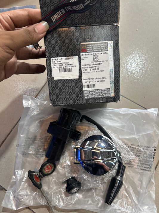 Royal Enfield Continental GT 535 Common Key Set with Ignition Switch, Fuel Cap & 2 Keys – 1040814/A