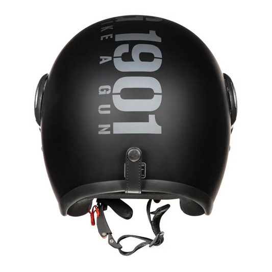 ROYAL ENFIELD JET OPEN FACE MLG HELMET WITH CLEAR VISOR - Matte BLACK