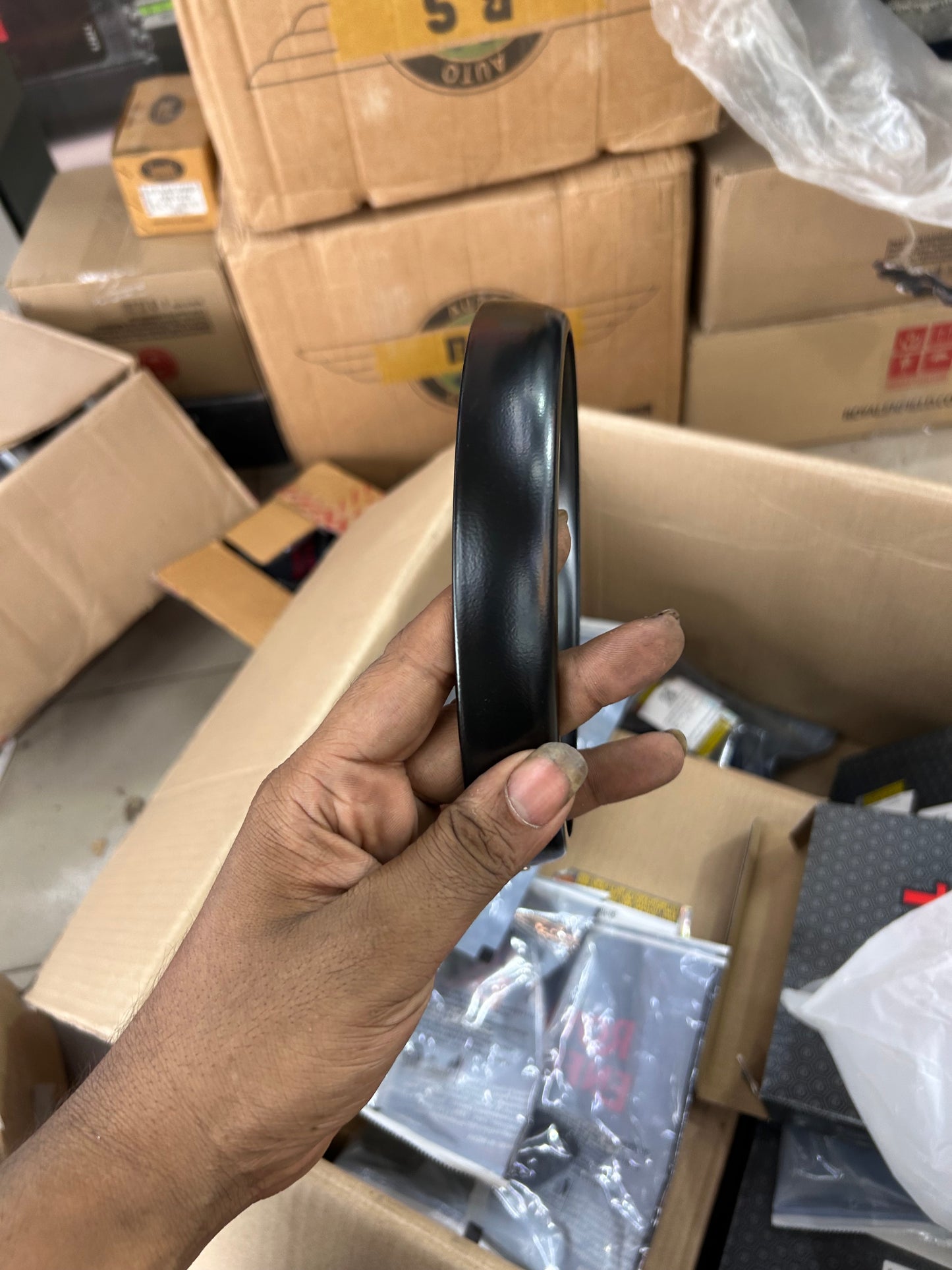 1040738/A - Outer RIM - Head Lamp (BLACK) FITS ALL UCE ENGINE BIKE