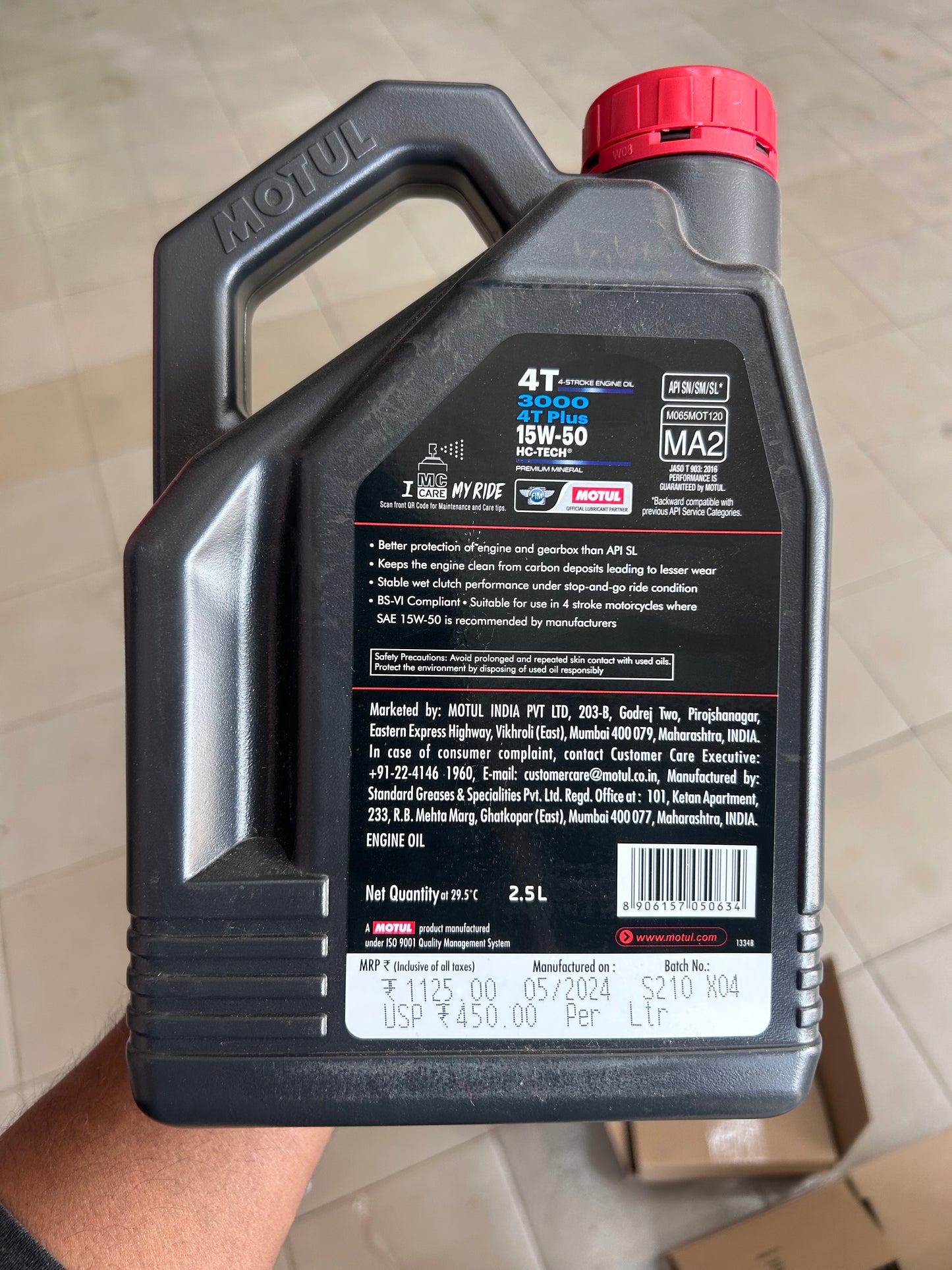 Motul 3000 15W50 – Premium Engine Oil for Royal Enfield UCE Engines API SN