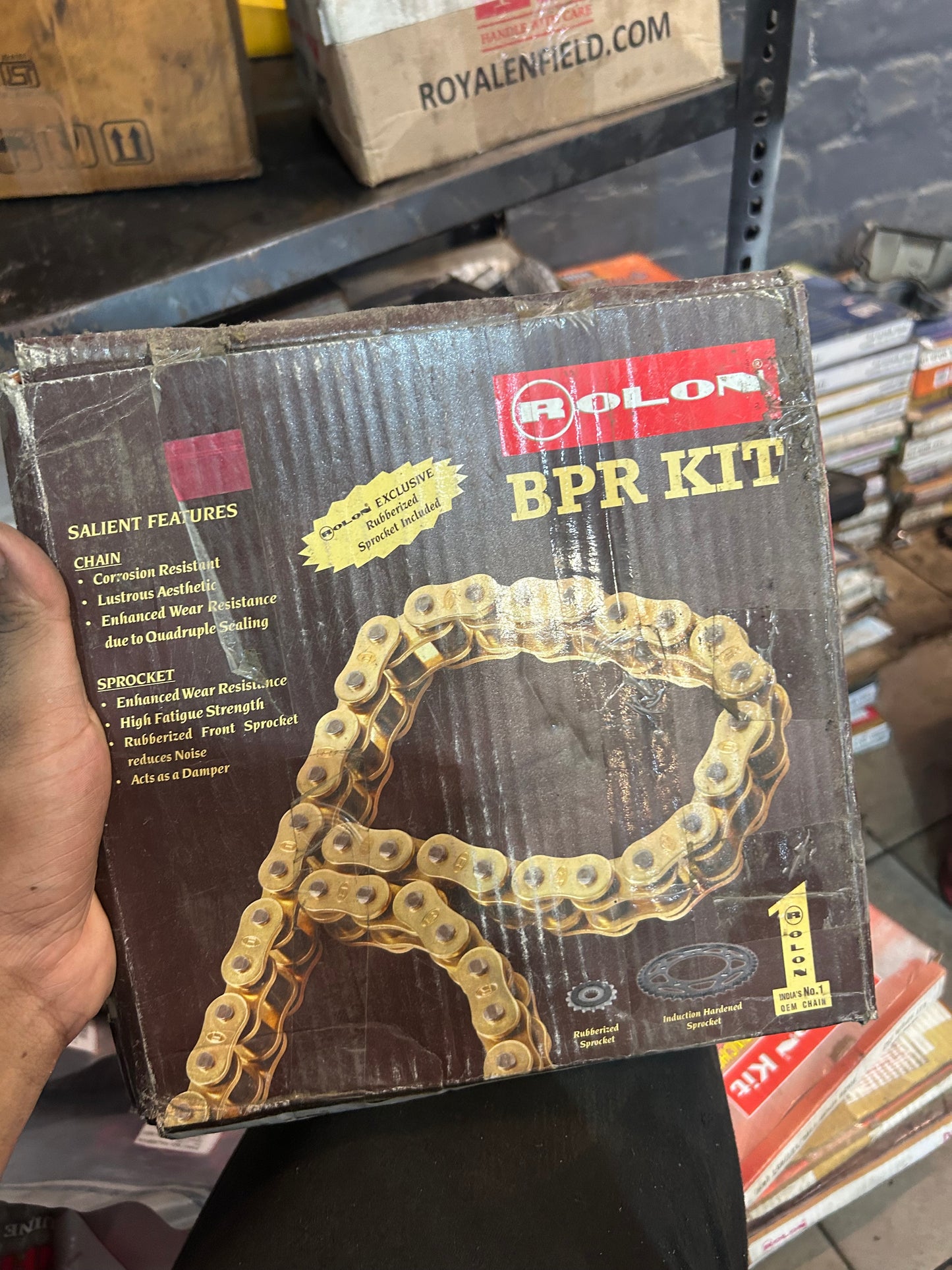 Rolon KIT NXRC 320 Brass Premium X-Ring Chain Sprocket Kit for Apache 310RR & BMW G310 Series