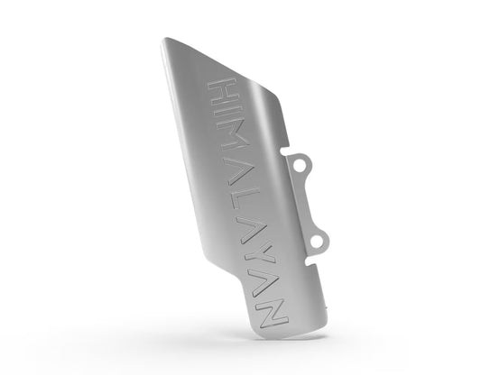 Royal Enfield Silver Master Cylinder Guard 1990219 mounted on Himalayan