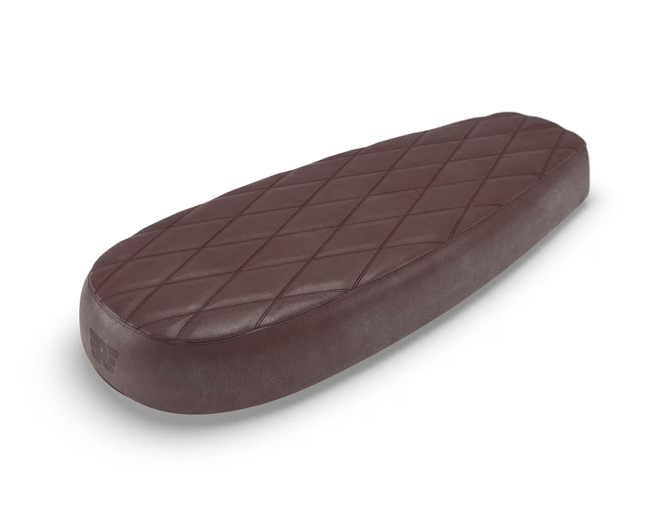 Royal Enfield 1990481 brown signature bench seat for Interceptor 650 quilted flat profile