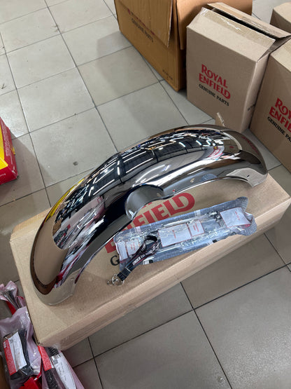 Royal Enfield Old Bullet 350 Plated Front Mudguard Kit Assembly 888494