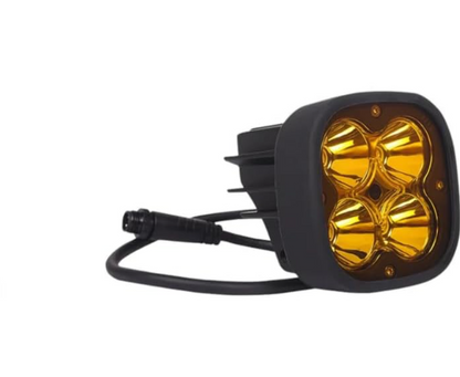 HJG original Fog Light 120W-12V (White + Yellow) 4 LED with brightness controller switch and harness For Bike/Car/Thar/Jeep