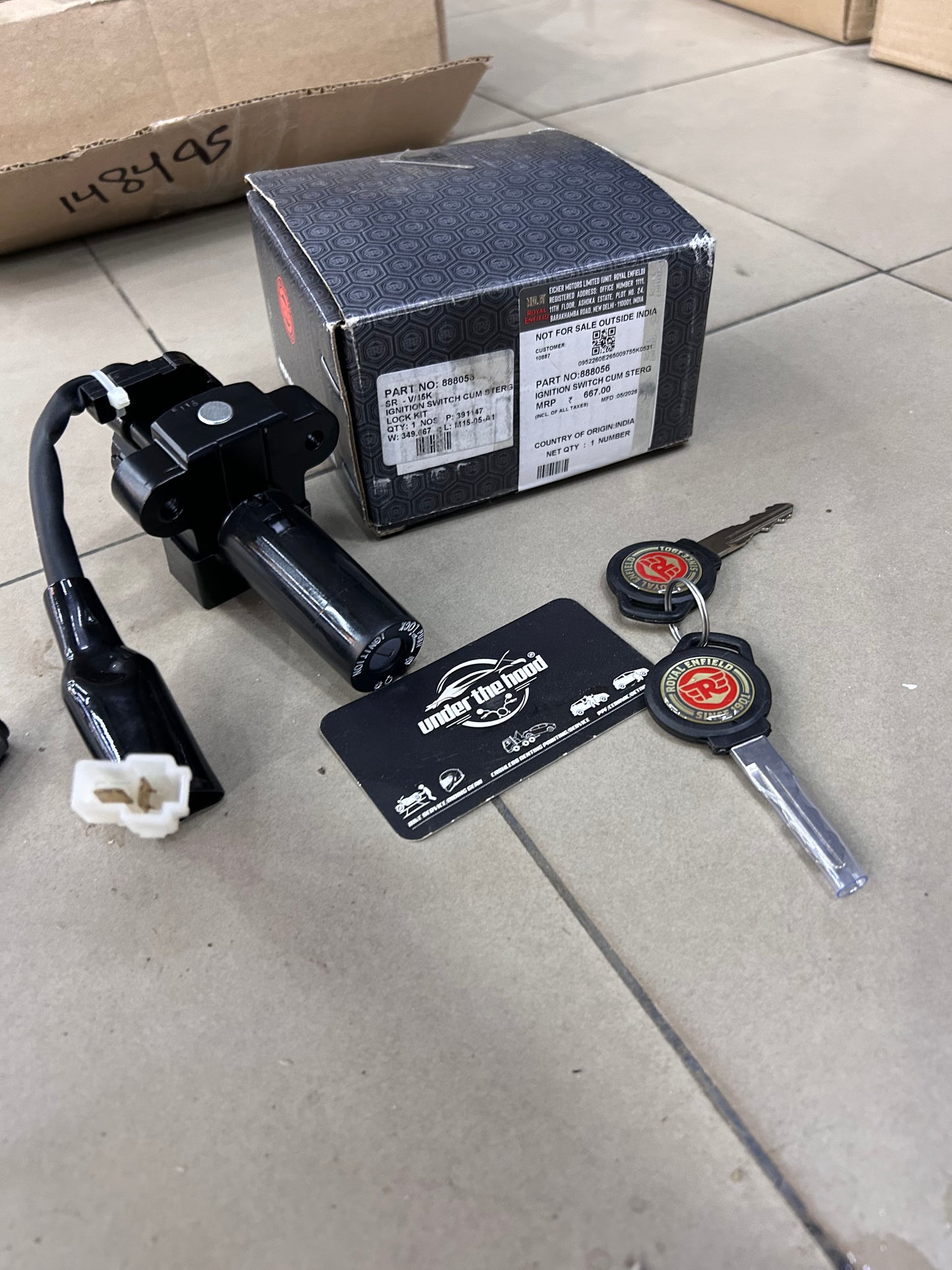 Royal Enfield Ignition Switch Cum Steering Lock Kit 888056 for Thunderbird 350/500 & Thunderbird X 350X/500X