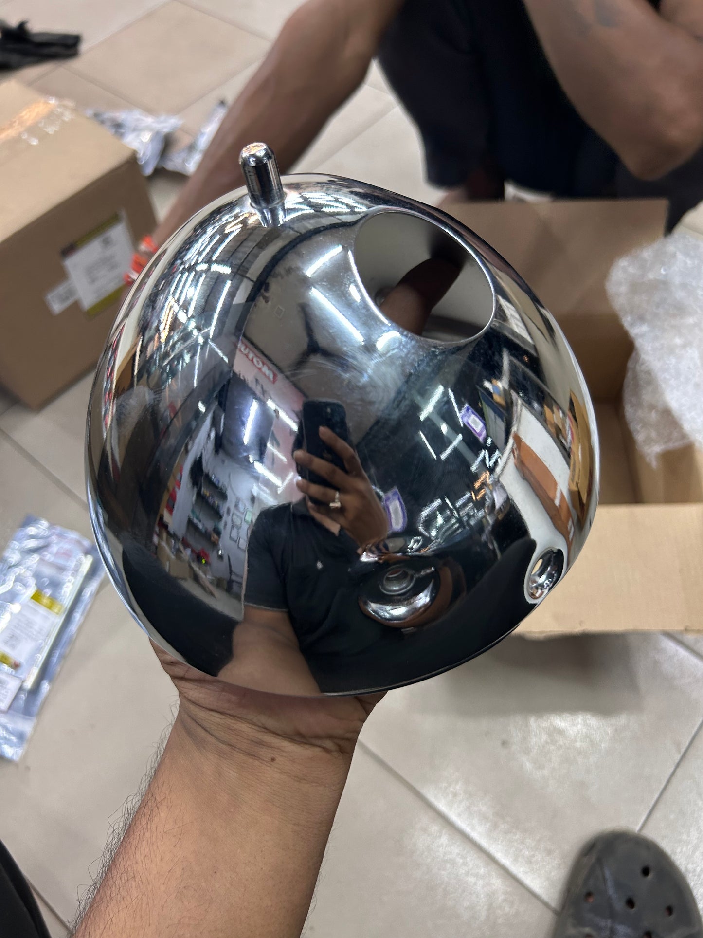 Royal Enfield RAN00064/B – Headlamp Bowl Silver (OEM for Interceptor 650 & Continental GT 650)