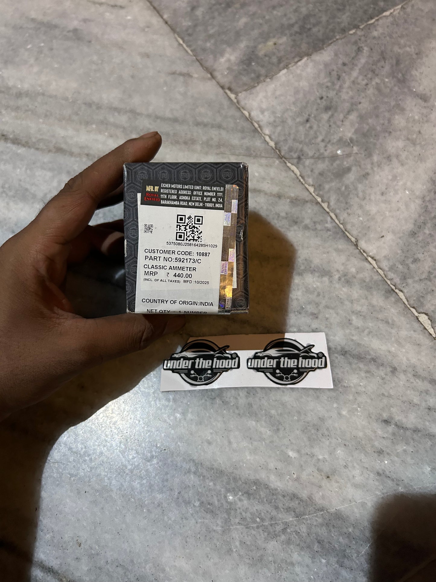 Royal Enfield 592173/C Ammeter – OEM Analog Gauge for Classic 350 & Classic 500 BS4 (UCE)