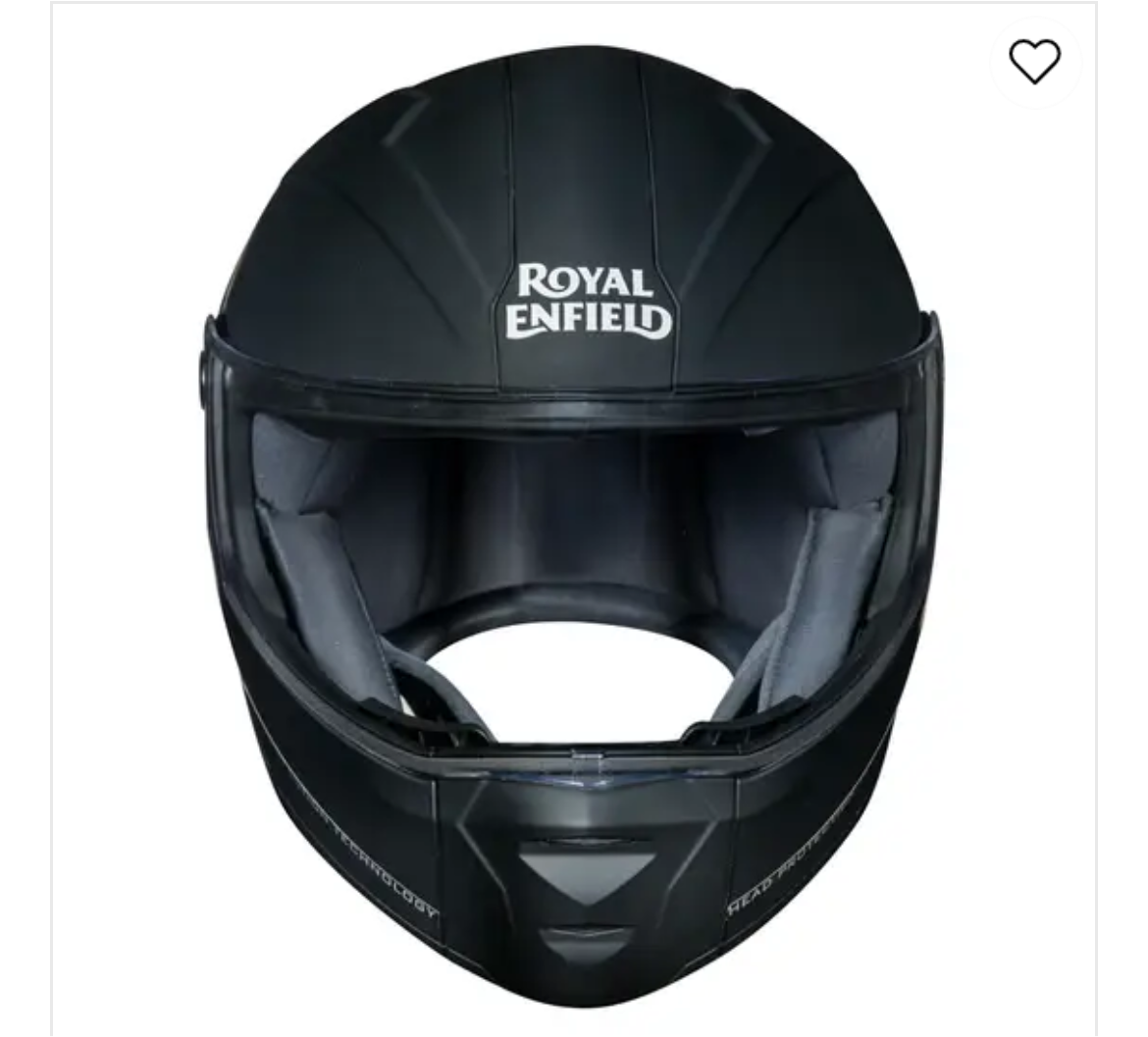 ROYAL ENFIELD MODULAR ADROIT HELMET WITH CLEAR VISOR - MATT BLACK