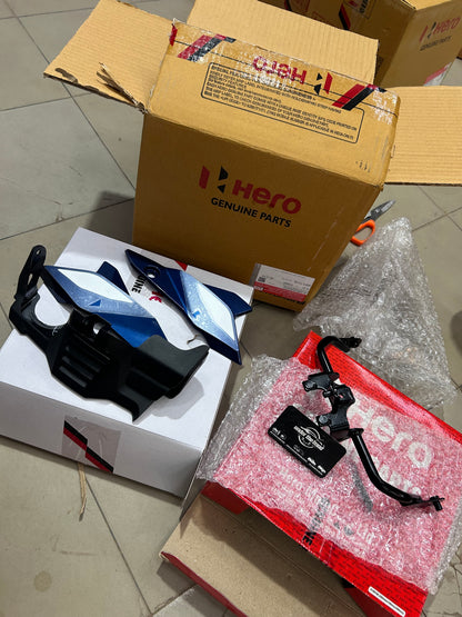 Hero Genuine Belly Pan Assembly Kit for Glamour X 125 - 5 Colour Options