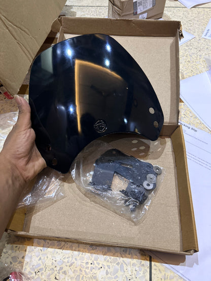 Smoke Visor with Bracket for Royal Enfield Hunter 350 – Stylish Wind Deflector