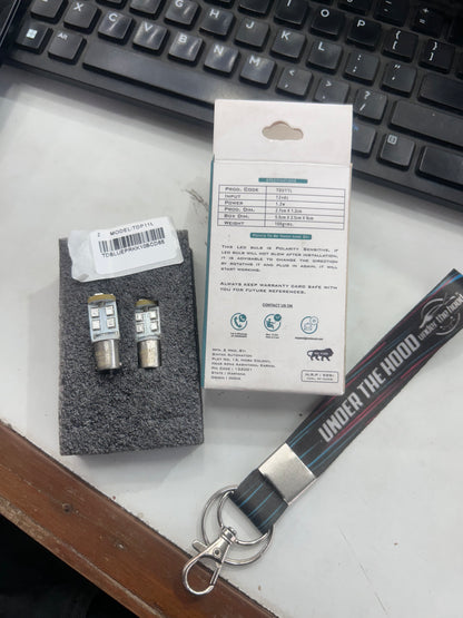 Simtac 360° LED T10 / TD Pilot & Parking Bulbs (Pack of 2, Multi-Colour) – 12V Parking / Tiger Eye / Number Plate Upgrade